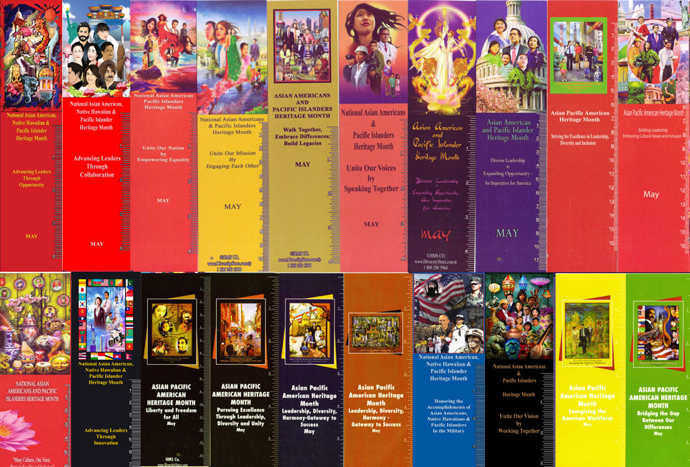 National Asian American, Native Hawaiian & Pacific Islanders Heritage Month Bookmark Set 20 bookmarks