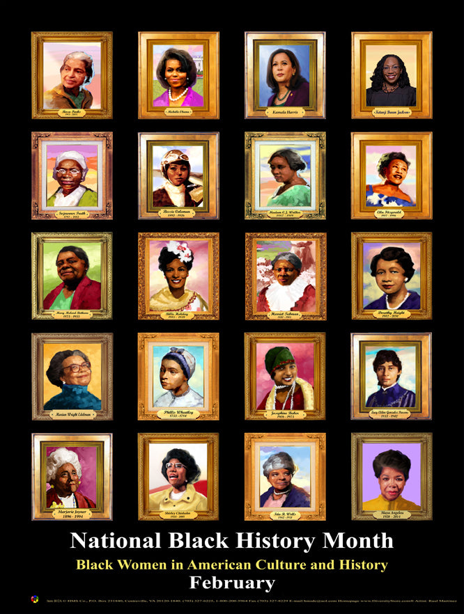 Item# B12A National Black History Month Black Women in American History & - DiversityStore.Com®