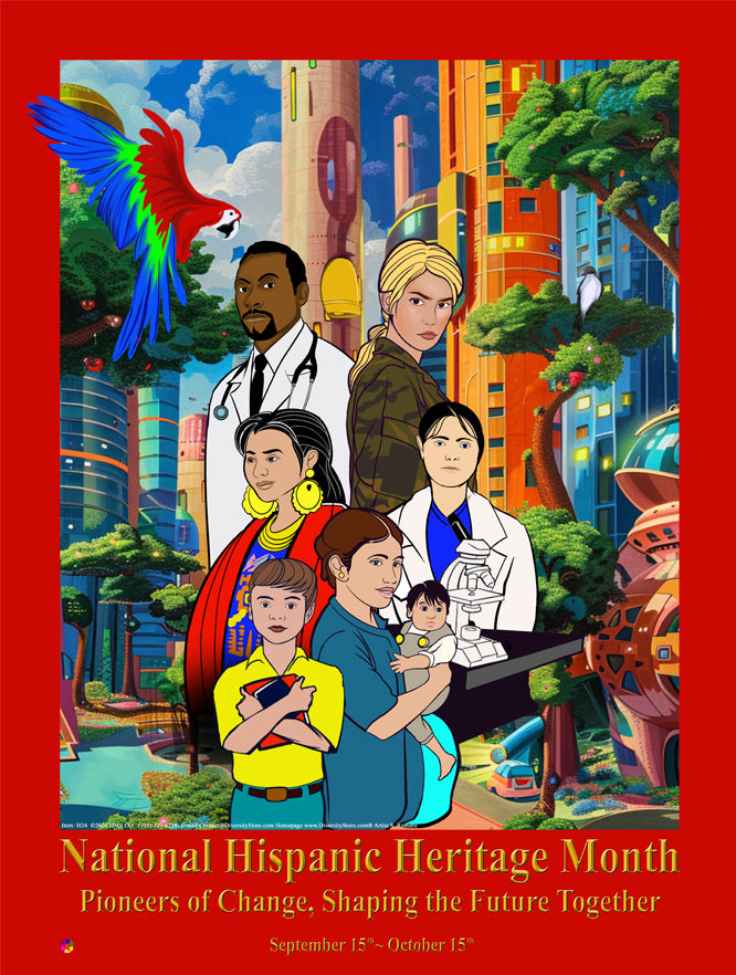 NEW 2024 Hispanic Heritage Month Theme - Custom Made Large 24x36 ... Item# H2424X36