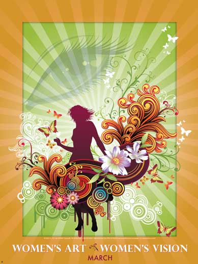 Item# WH8 National Women's History Month Women's Art - Women's Vision Poster.(GSA) - DiversityStore.Com®