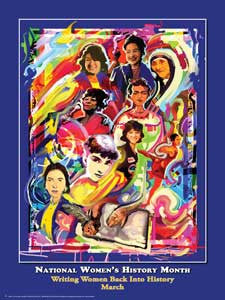 Item# WH10 National Women's History Month Writing Women Back Into History Poster (GSA) - DiversityStore.Com®