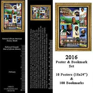 Item# B16ASET National Black History Month SET 10 Posters & 100 Bookmarks Hallowed Grounds: Sites of African American Memory (B16ASET) - DiversityStore.Com®