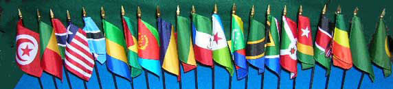 Item# AFNS African Flag Set - 21 African Country Flags No Stands included .. OM - DiversityStore.Com®