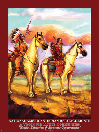 Item# AI08 Education & Economic Opportunities"- American Indian/Alaska Natives Heritage Month Poster (GSA) - DiversityStore.Com®