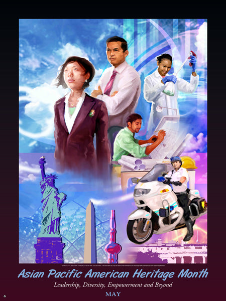Item# AP11 Asian Pacific American Heritage Month Poster Leadership, Diversity, ..(GSA) - DiversityStore.Com®
