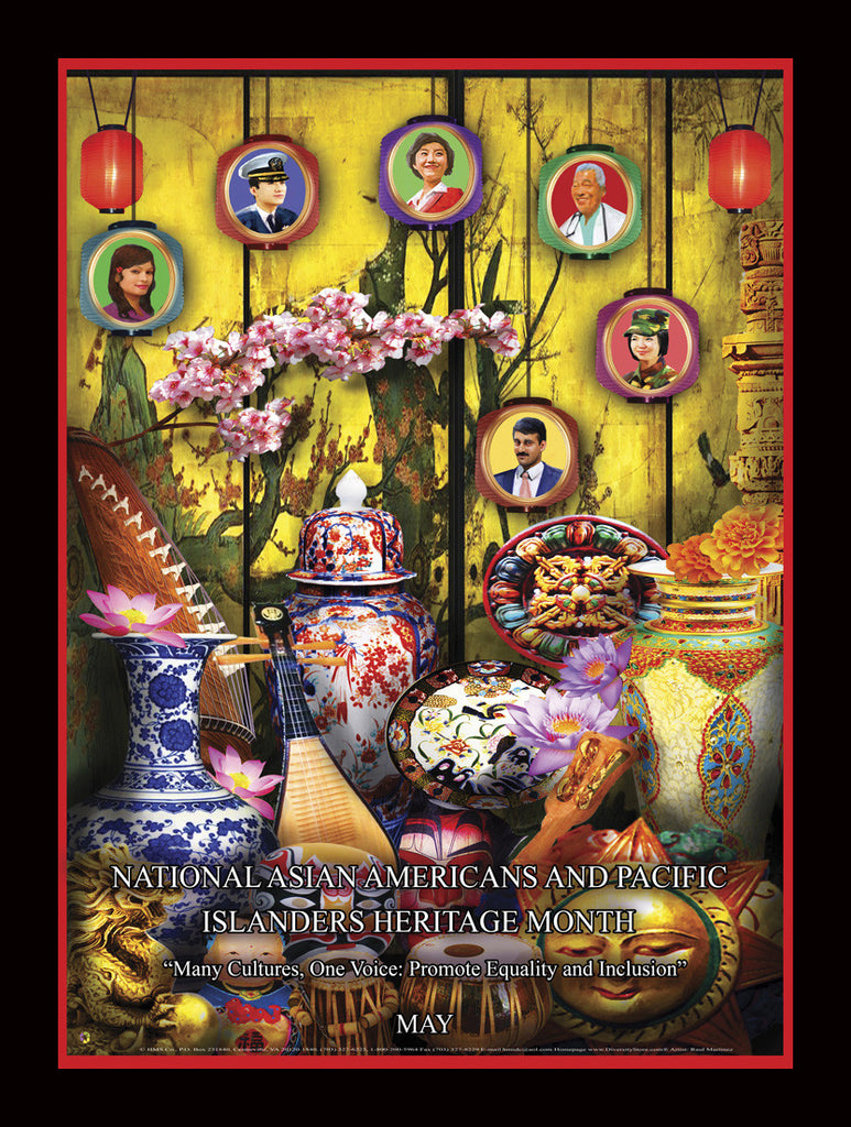 Item# AP15 Asian Americans and Pacific Islanders Heritage Month Many Cultures, One Voice ..(GSA) - DiversityStore.Com®