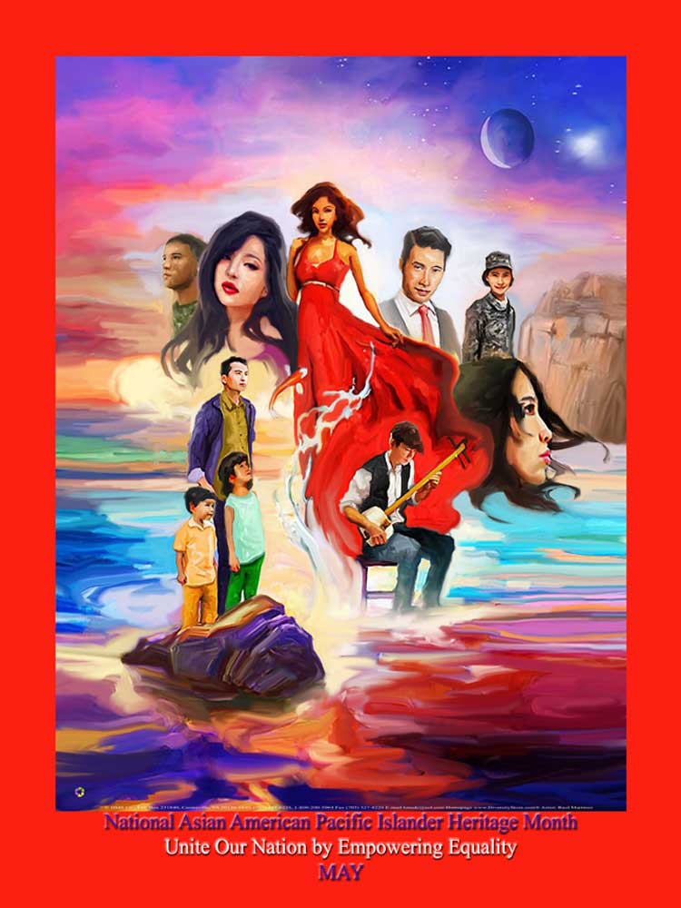 Item# AP2024X36 Custom Made (24X36 Inches) 2020 Asian Americans and Pacific Islanders Heritage Month ..OM - DiversityStore.Com®