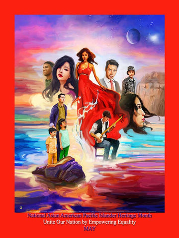 Item# AP2024X36 Custom Made (24X36 Inches) 2020 Asian Americans and Pacific Islanders Heritage Month ..OM - DiversityStore.Com®