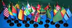 Item# A3 African Flag Set- 21 Flags on 21 one-hole stands .. OM - DiversityStore.Com®