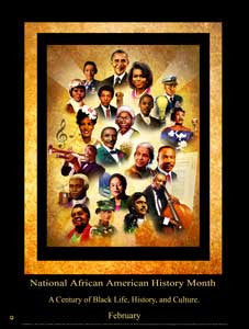 Item# B15A24x36 Custom Made 24x36" National African American History Month A Century of Black Life....- OM - DiversityStore.Com®