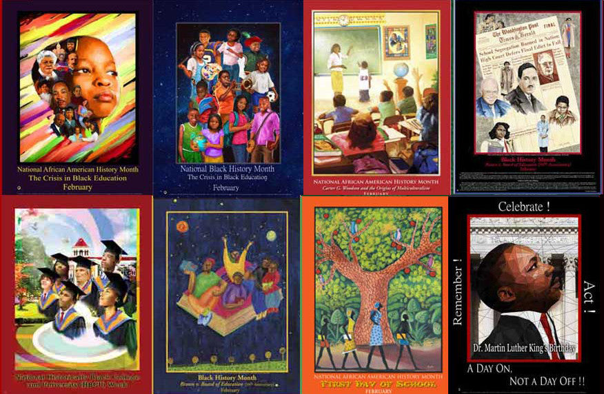 Item# BKS2017 Black History 200 Bookmark Set (Includes 20 of items: B082, BH4, BCU, B04, BF & MLK17 plus 40 of B17A and B17 each) - DiversityStore.Com®