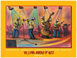 Item# BJ National African American History Month The Living Journey of Jazz Poster (GSA) - DiversityStore.Com®