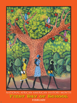 Item# BF National African American History Month The First Day of School Poster (GSA) - DiversityStore.Com®