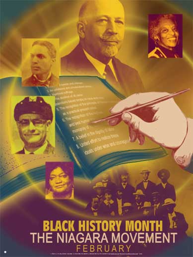 Item# B05 Black History Month Theme The Niagara Movement Poster - OM - DiversityStore.Com®