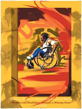 Item# D07 Disability Month - Talent for a Winning Team Poster.(GSA) - DiversityStore.Com®