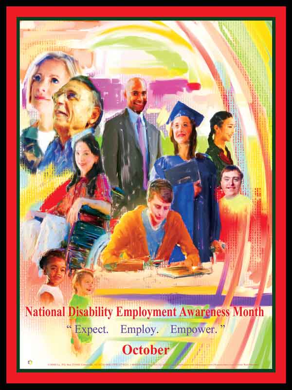 Item# D14 Disability Employment Awareness Month NDEAM Expect - Employ - Empower.(GSA) - DiversityStore.Com®