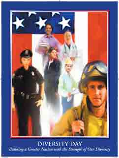 Item# DV07 Diversity Day Building a Greater Nation With the Strength of Our Diversity Poster..(GSA) - DiversityStore.Com®