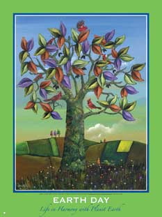Item# ED Earth Day - Life in Harmony with Planet Earth Poster ..(GSA) - DiversityStore.Com®
