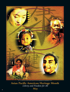 Item# AP5 Asian Pacific American Heritage Month Liberty and Freedom for All Poster..OM - DiversityStore.Com®
