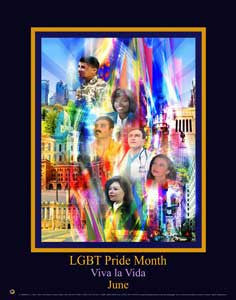 Item# GL1724x36 Custom Made (24x36 inches $49.95) 2017 LGBT Pride Month - Viva La Vida - DiversityStore.Com®