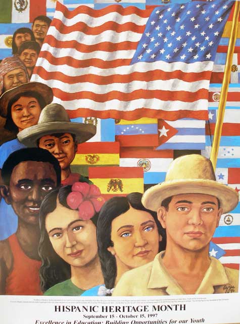 Item# 97 Hispanic Heritage Month Poster- 97 Excellence in Education Poster (OM) - DiversityStore.Com®