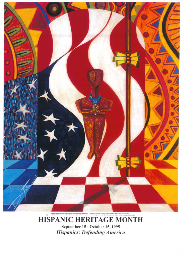 Item# 95 Hispanic Heritage Month Poster- 95 Defending America Poster - OM - DiversityStore.Com®