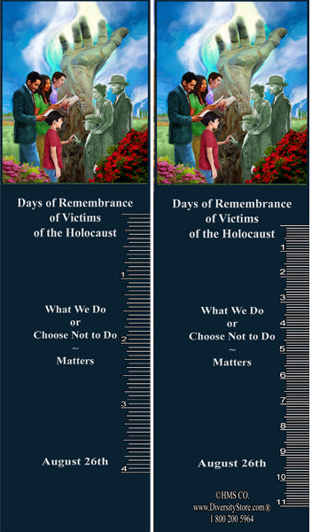 Item# HOL8K HOL8 Holocaust Days of Remembrance Bookmarks, Buttons, Mugs and Magnets ..OM - DiversityStore.Com®