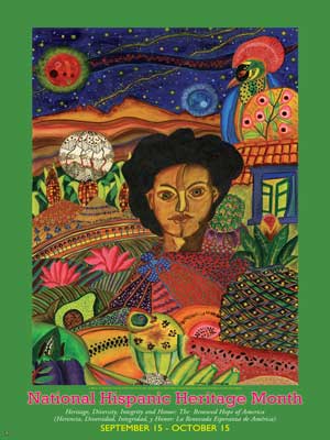 Item# H10 Hispanic Heritage Month Heritage, Diversity, Integrity and Honor: Poster - (GSA) - DiversityStore.Com®