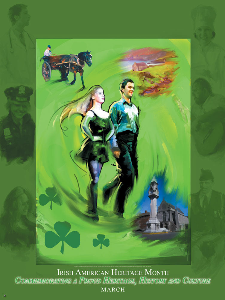 Item# IM2 Poster: National Irish American Heritage Month Commemorating a Proud Heritage.(GSA) - DiversityStore.Com®