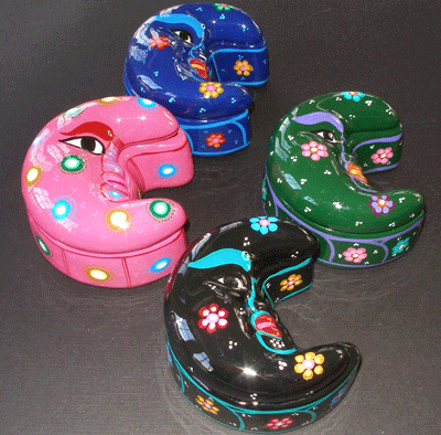 Item# MX9M Ceramic Moon Jewel Box (Style M) .. OM - DiversityStore.Com®