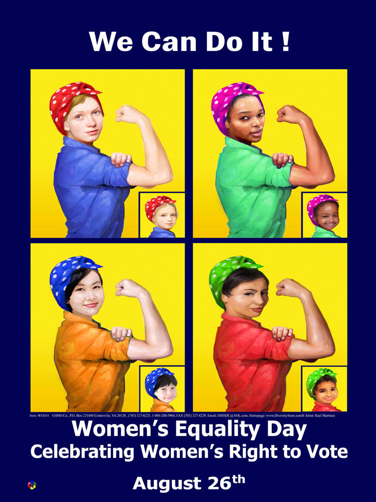 Item# WED14 We Can Do It!..Women's Equality Day Poster NEW 2020 UPDATE (GSA) - DiversityStore.Com®