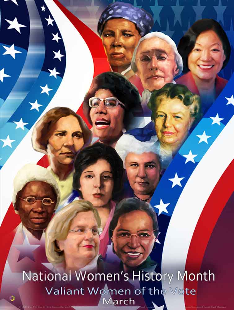 Item# WH2024X36 (Custom Made 24x36 inches) National Women's History Month 2020 ..OM - DiversityStore.Com®