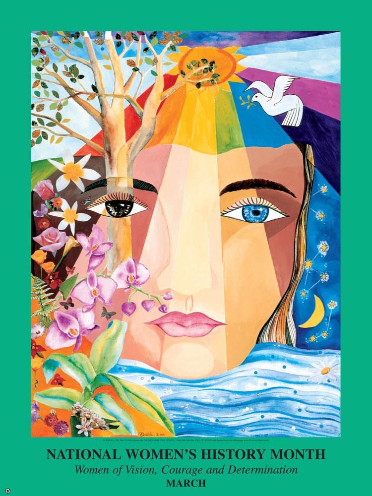 Item# WH3 Women's History Month Women of Vision, Courage and Determination Poster.(GSA) - DiversityStore.Com®