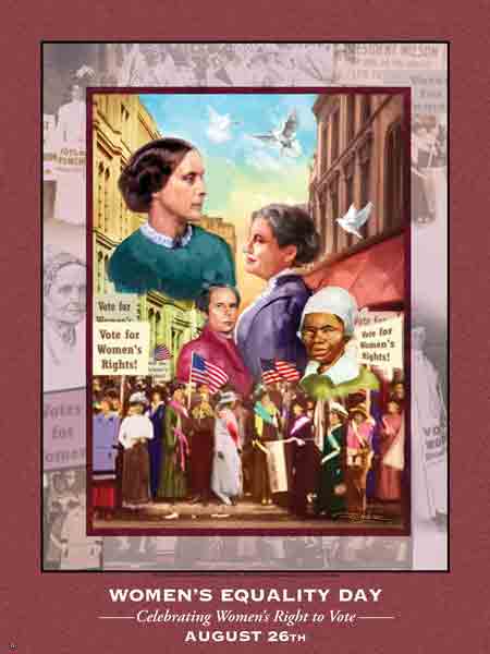 Item# WED11 Women's Equality Day Poster Celebrating Women's Right to Vote(V2) Product: WED11 (GSA) - DiversityStore.Com®