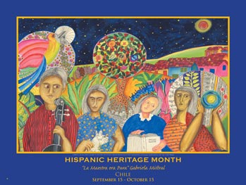 Item# HCH Hispanic Heritage Month Chile Poster (GSA) -  DiversityStore.Com®