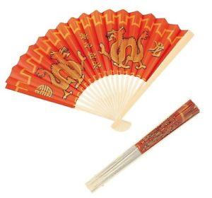 Item# APC11 Chinese New Year's Folding Fans  .. OM -  DiversityStore.Com®