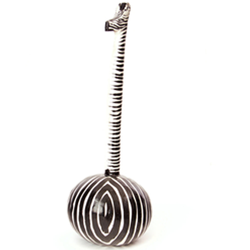 Item# SW7 African Zebra Art Maraca Gourd Price: $10.95 - DiversityStore.Com®