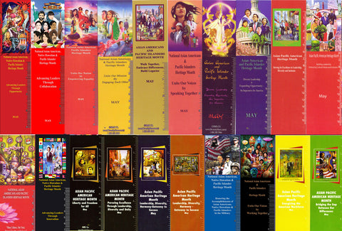National Asian American, Native Hawaiian & Pacific Islanders Heritage Month  Bookmark Set 20 bookmarks