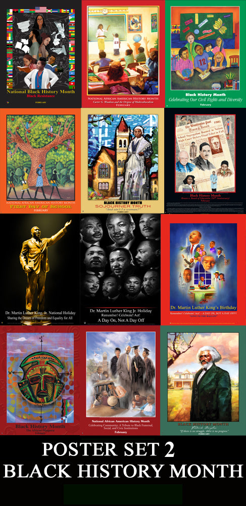 Black History Poster Set  Item# BHPS2 Includes (12 Posters)