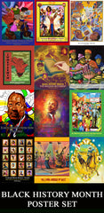 Black History Poster Set  Item# BHPS Includes (12 Posters)  B24, B12, C56, JT,  B05, KW, MLK14, MLK19, MLK11, NEW B12A, BJ, B01