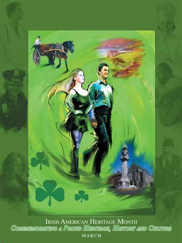 Item# IM2K Buttons & Bookmarks: National Irish American Heritage Month Commemorating a Proud Heritage..OM -  DiversityStore.Com®