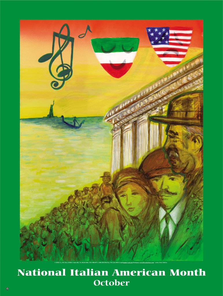 Item# IA1K Italian American Bookmarks, Buttons and Magnets...OM -  DiversityStore.Com®