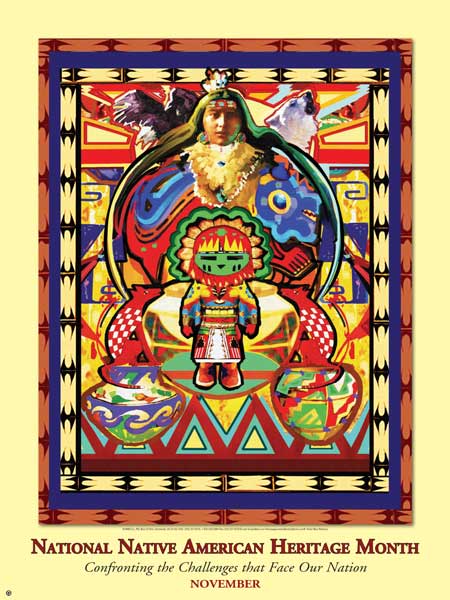 Item:  AI10 Native Americans Heritage Month Poster Confronting the Challenges that Face our Nation .(GSA) -  DiversityStore.Com®