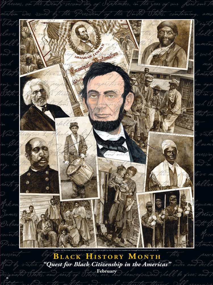 Item# B09 Black History Month Quest for Black Citizenship in the Americas Poster (GSA) -  DiversityStore.Com®