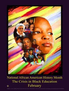 Item# B17A24x36 African American Month (Custom Made 24x36") The Crisis in Black Education (OM) -  DiversityStore.Com®