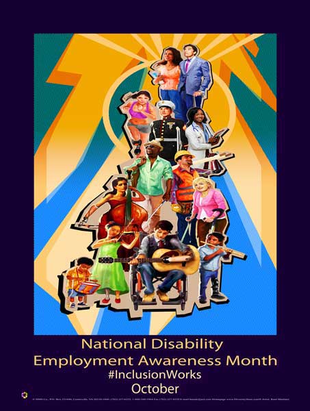 2016 Item: D16 National Disability Employment Awareness Month #InclusionWorks - NDEAM  (GSA) -  DiversityStore.Com®