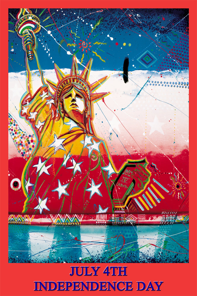 Item# DV0124X36 Independence Day July 4th Special Edition Size 24x36" $49.95 Custom Made -  DiversityStore.Com®