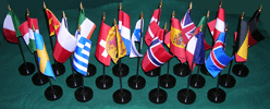 Item# EF21 European Flag Set 21 Flags with 21 Stands .. OM -  DiversityStore.Com®