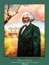 Item# BFDK Black History Month Frederick Douglass -If there is no struggle there is no progress ..OM -  DiversityStore.Com®