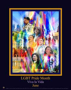 Item# GL1724x36 Custom Made (24x36 inches $49.95) 2017 LGBT Pride Month - Viva La Vida -  DiversityStore.Com®